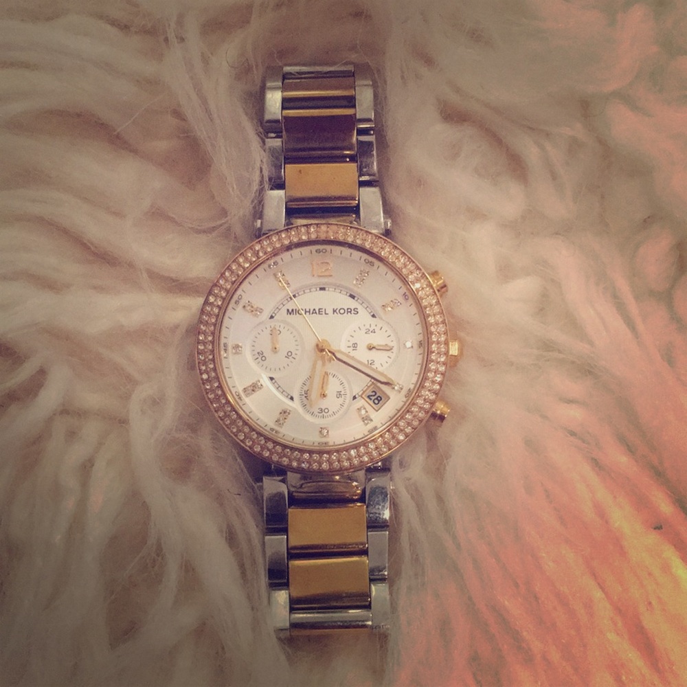 Michael Kors gold & silver nicely used Watch.